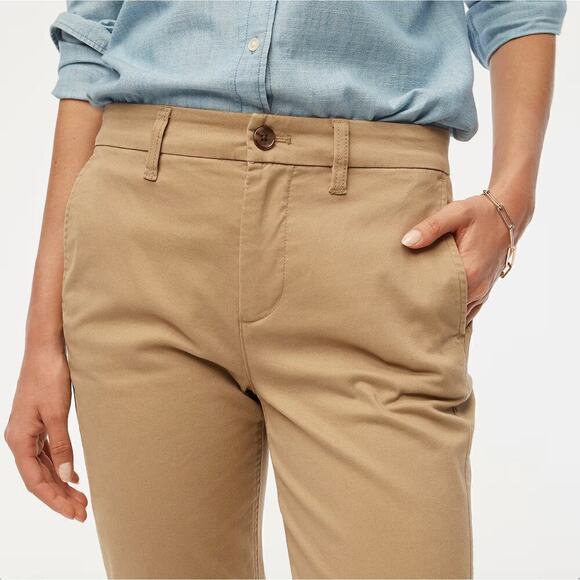 J.Crew High Rise Girlfriend Chino Pant in Camel Tan, Size 4 - Picture 6 of 12